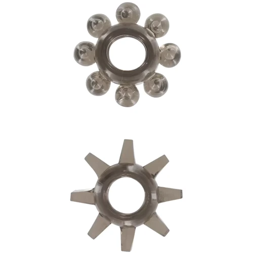 Набір з 2 шт кілець на пеніс Toy Joy - Power Stretchy Rings 2pcs Grey (10459-GREY)
