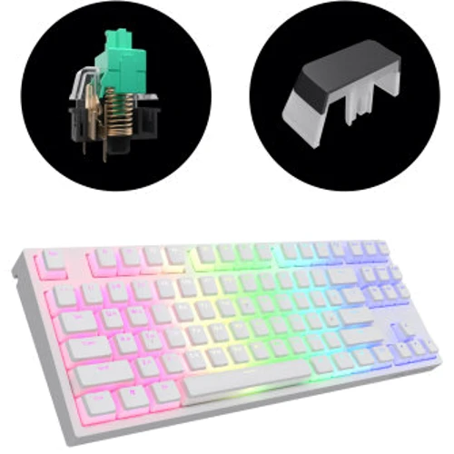 Клавиатура Dark Project KD87A PBT Optical G3ms Sapphire White (DP-KD-87A-105210-GMT): Интерфейс подключения USB