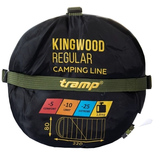 Спальный мешок Tramp Kingwood Regular R темно-оливковый/серый (TRS-053R-R) фото 10
