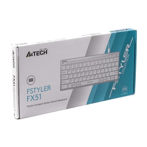 Клавіатура A4Tech Fstyler FX51 White: Кількість клавіш 109