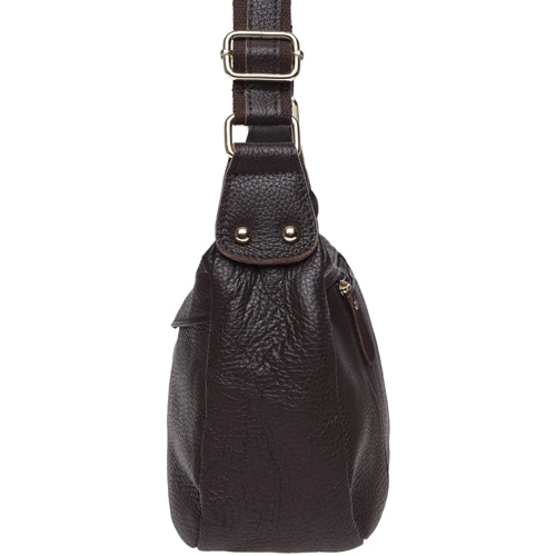 Женская сумка через плечо Borsa Leather темно-коричневая (1t300-brown): Страна производитель Тайвань