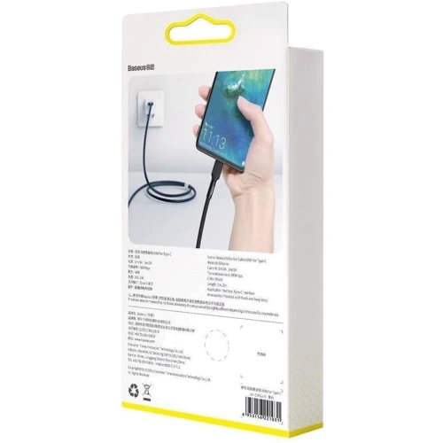 Кабель Baseus USB Cable to USB-C Silica Gel 1m Black (CATGJ-01) фото 5