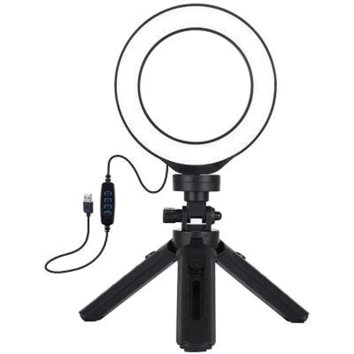 Кольцевая USB LED лампа Puluz PKT3058B 4.7" cо штативом (PKT3058B)