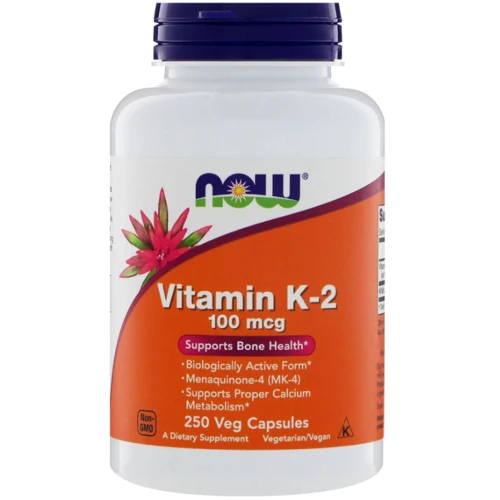 Now Foods Vitamin K2 Витамин К2 100 мкг 250 капсул