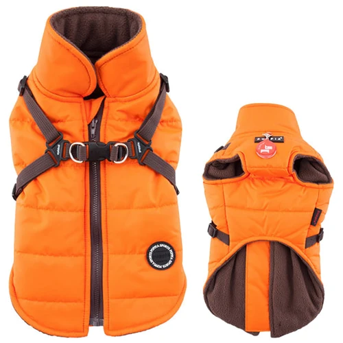 Жилет Puppia Mountaineer для собак со шлейкой XL оранжевый