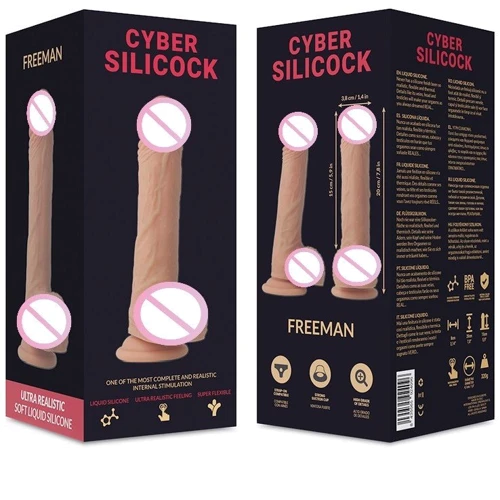 Фаллоимитатор на присоске CYBER SILICOCK Freeman