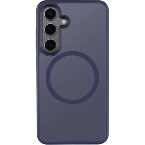 Чехол для телефонов Mobile Case TPU+PC Metal Buttons with MagSafe Colorful Navy Blue for Samsung S936 Galaxy S25 Plus: Пленка в комплекте нет