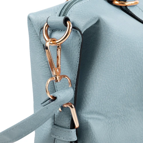 Женская сумка саквояж Valiria Fashion голубая (DET1112-1): Тип ручки Короткая ручка, С двумя ручками, Плечевой ремень, Со съемным ремнем