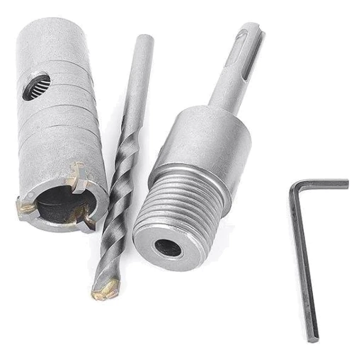 Intertool SD-7026 Комплект: свердло корончате по бетону 26мм + Перехідник SDS Plus 100мм