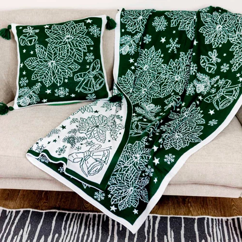 Плед Прованс Рождественник зеленый 130х170 см (29802)