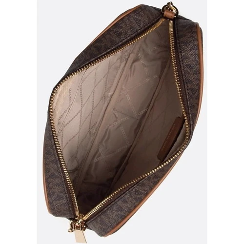 Женская сумка кросс боди Michael Kors JET SET LG EW CROSSBODY темно-коричневая (32F1GJ6C7B200): Тип ручки Без ручки, Плечевой ремень, На цепочке
