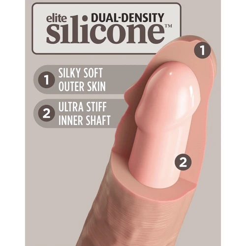Фаллоимитатор Pipedream King Cock Elite 7" Silicone Dual Density Cock Light (PD577121)