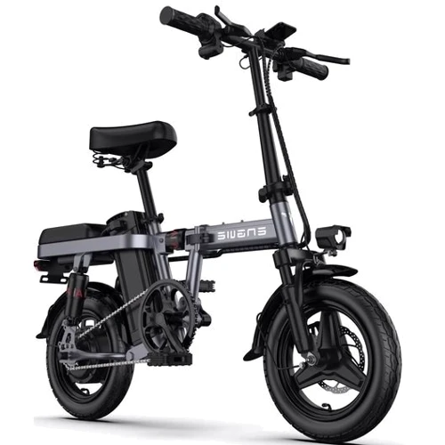 Електровелосипед Engwe T14 (350 Вт, 10 А/год, 48 ст, 25 км/год), колеса 14", сірий