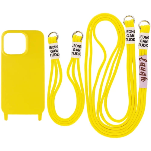 Чехол для iPhone TPU Case two straps California Yellow for iPhone 12 Pro Max