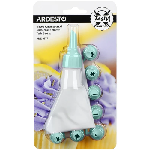 Мешок кондитерский с насадками Ardesto Tasty baking голубой (AR2307TP): Производитель Ardesto