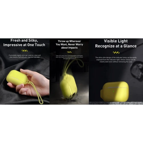 Чехол для наушников Baseus Let's Go Jelly Lanyard Case Green (WIAPPOD-D06) for Apple AirPods Pro фото 11