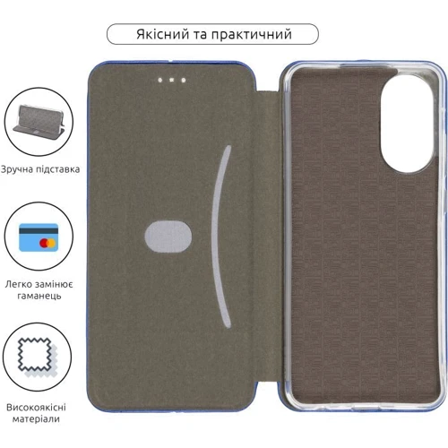 Чохол для телефона ArmorStandard G-Case Blue для OPPO A78 4G (ARM69673): Тип чехол-книжка