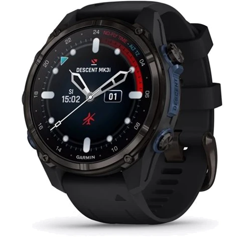 Смарт-часы Garmin Descent Mk3i 43mm Carbon Grey DLC Titanium with Black Silicone Band (010-02753-11)