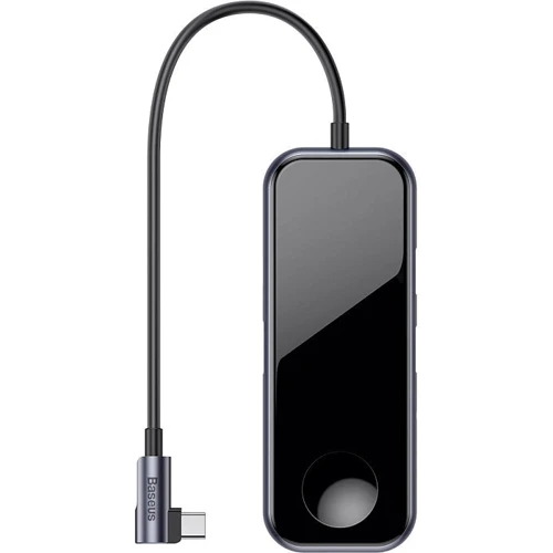 Адаптер Baseus Adapter Superlative USB-C to 2xUSB3.0+HDMI+3.5mm Deep Grey with Wireless Charger (CAHUB-AZ0G) for Apple Watch