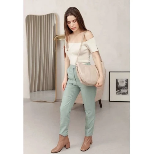 Женская сумка хобо BlankNote Круассан светло-бежевая (BN-BAG-12-light-beige): Тип Сумки