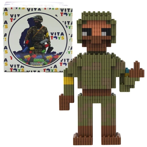 Конструктор VitaToys Pixel Heroes Украинский защитник, 374 деталей (VTK 0047)