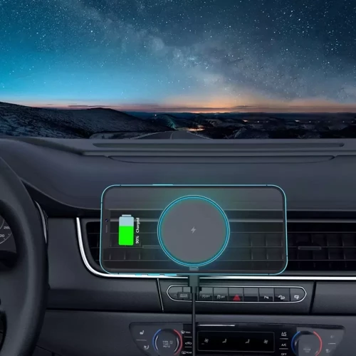 Тримач Proove Car Holder Wireless Charger MagSafe Magic Circle Pro 15W Black для iPhone 16 I 15 I 14 I 13 I 12 series : Тип автомобільний