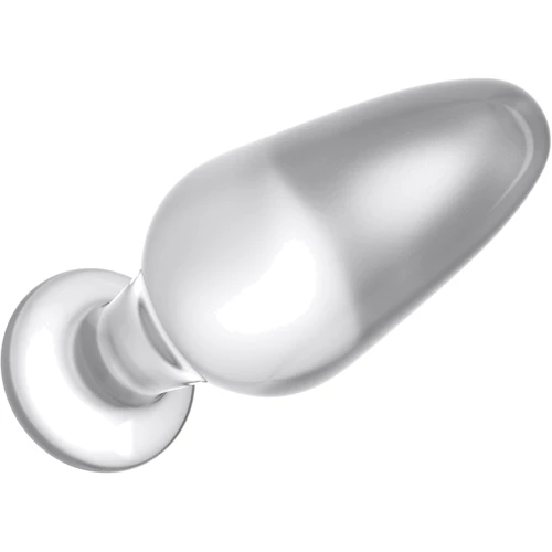 Анальная пробка LoveToy Glass Romance 4.3" Clear