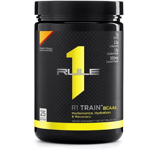 Амінокислота для спорту Rule One Proteins R1 Train BCAAs 378 g /25 servings/ Peach Mango