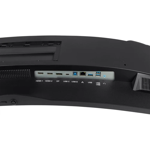 Монитор iiyama GCB4580DQSN-B1: Разъемы LAN, Выход на наушники, HDMI, USB Type-C, DisplayPort
