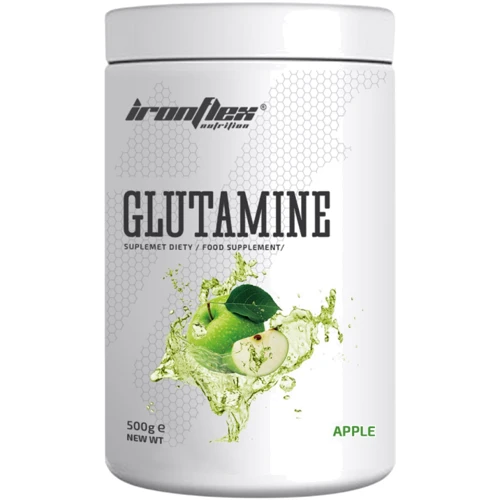 Аминокислота для спорта IronFlex Glutamine 500 g / 100 servings / apple