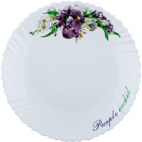 Тарелка обеденная Vittora Wave Фиолетовая орхидея 22 см (V-220PO): Тип Тарелка обеденная