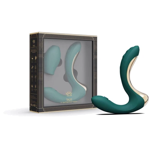 Вибратор-пульсатор с вакуумной насадкой Zalo – Talis G-Spot PulseWave Vibrator Turquoise Green
