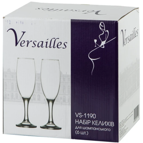 Бокал Versailles Набор для шампанского Misket 190 мл 6 шт (VS-1190)