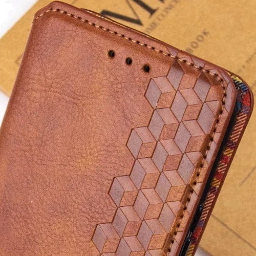 Чехол для телефонов Mobile Case Getman Cubic Brown for Realme C51: Материал Искусственная кожа, TPU