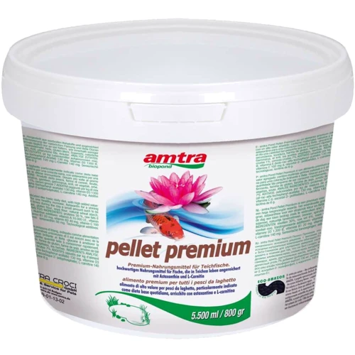 Корм для прудовых рыб Croci Amtra Biopond Pellet Premium с L-карнитином 5.5 л 800 г (A1048072)