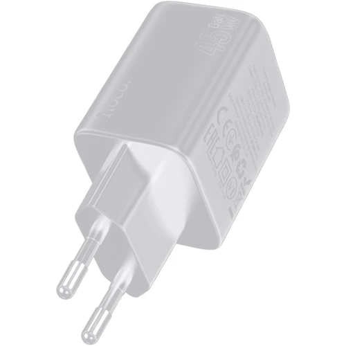 Зарядний пристрій Hoco Wall Charger N42 Elogiado 2xUSB-C 45W Black: Кабель в комплекті отсутствует