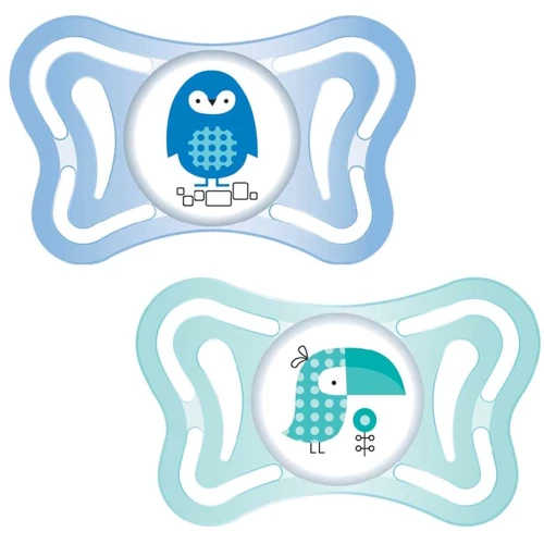 Пустушка силіконова блакитна Chicco Physio Light 2 шт. 2 міс. (71031.21)