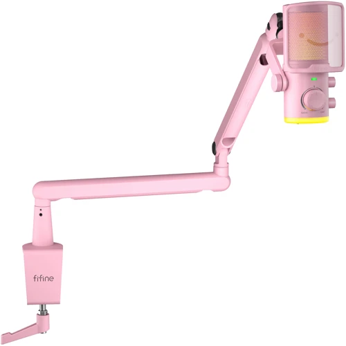 Конденсаторный USB микрофон Fifine TAM6P Pink: Тип преобразователя Конденсаторный