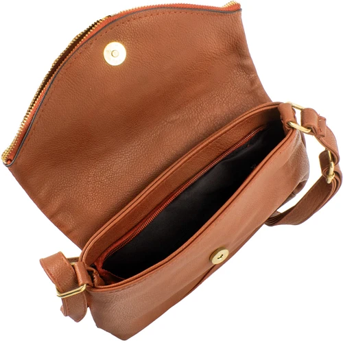 Женская сумка почтальонка Valiria Fashion коричневая (ODA5903-10): Фактура Матовая, Зернистая