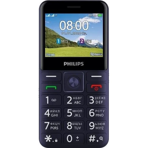 Мобільний телефон Philips Xenium E207 Blue (UA UCRF): Дисплей 2.31" (320x240) / 173 ppi