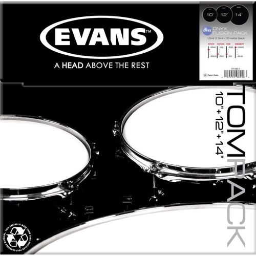 Набір пластиків EVANS ETPONX2-F ONYX2 COATED FUSION: Тип Робочий