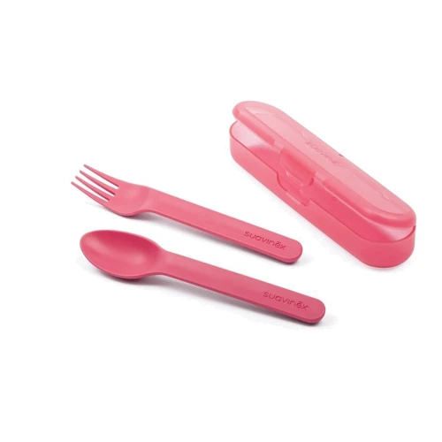 Набор столовых приборов Suavinex, розовый (400789): Тип Набор