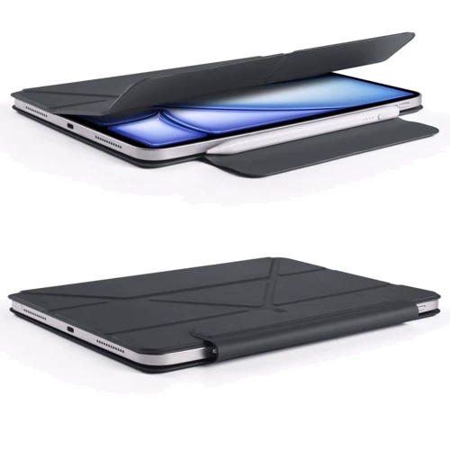 Аксессуар для iPad BeCover Ultra Slim Origami Magnetic with Pencil mount Black for iPad Mini 7 2024 (712947): Материал искусственная кожа