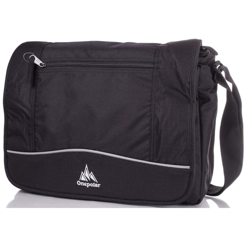 Мужская сумка почтальонка Onepolar черная (W308-black)