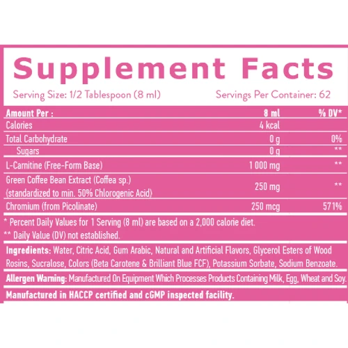 Haya Labs Advanced Liquid L-Carnitine 1000 mg Ацетил-L-карнитин 500 мл Lime and Lemon: Тип L Карнитин