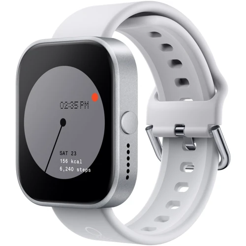 Смарт-часы CMF by Nothing Watch Pro Silver frame with Light Grey strap: Дисплей 1.96" AMOLED (410x502) / 332 ppi