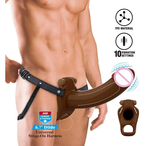 Страпон чоловічий з вібрацією LYBAILE Harness Briefs BRADDEN 6.7" (BW-022105Z)