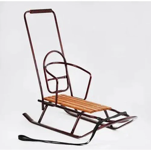 Санки плоские полозья с ручкой цвет бордовый (Ц73466): Производитель Noname