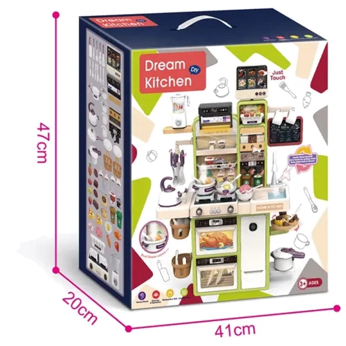 Кухня дитяча Dream Kitchen: 80+ аксесуарів, звукові та світлові ефекти, пара, блендер (93 T-3)