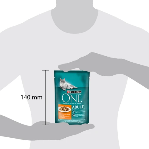 Вологий корм Purina ONE Adult для котів з куркою та зеленою квасолею 24х85 г (12455710): Вік Взрослые